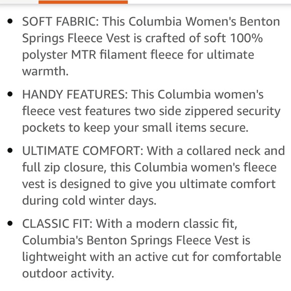 Columbia Benton Vest Orchid EUC - Picture 6 of 14